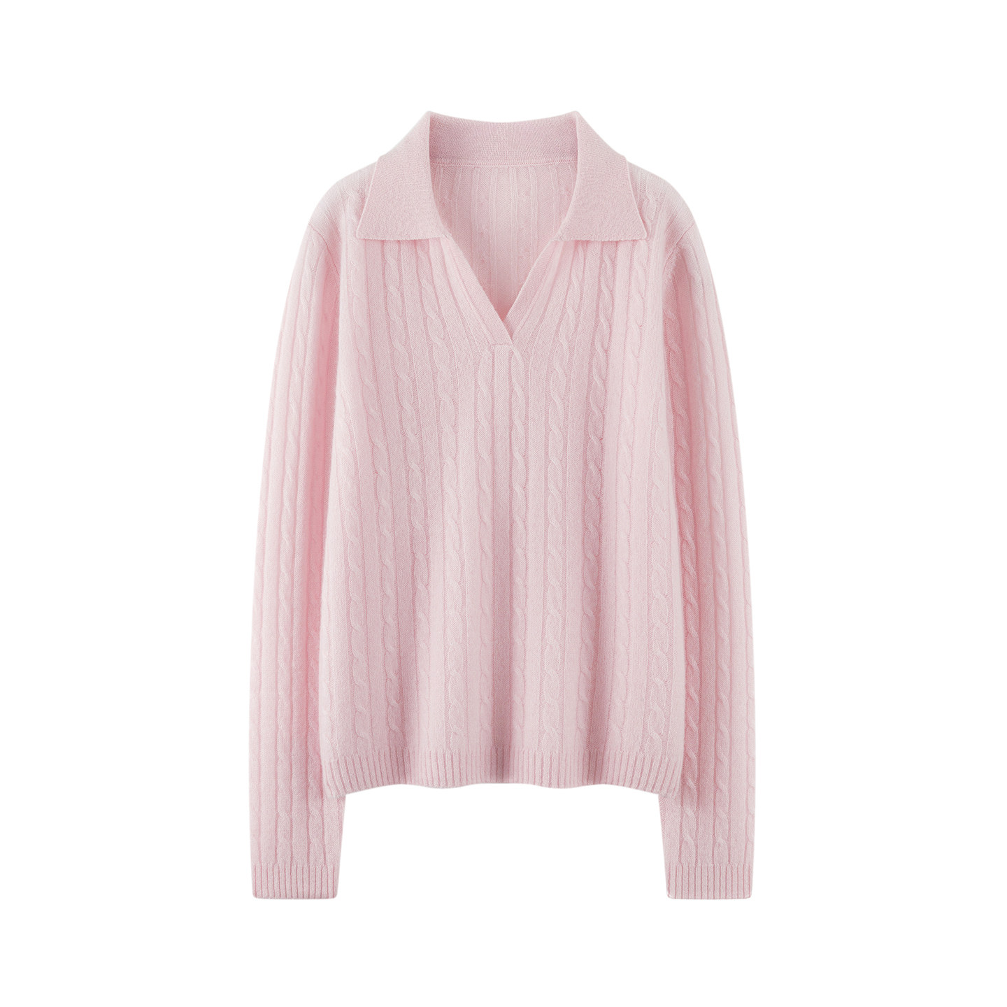 Z.M.R 高智翻领 绞花肌理感100%纯山羊绒衫女剪刀领针织打底衫,女装/女士精品,羊绒衫,淘宝优惠券,粉丝福利购,淘宝优惠卷