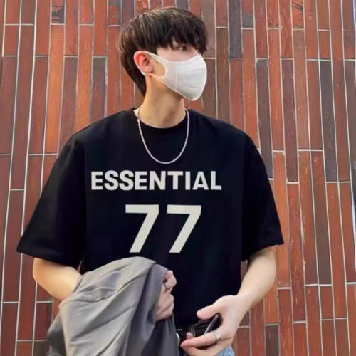 ESSENTIALS ZONE77短袖T恤复线潮牌纯棉高街宽松T恤男女情侣装