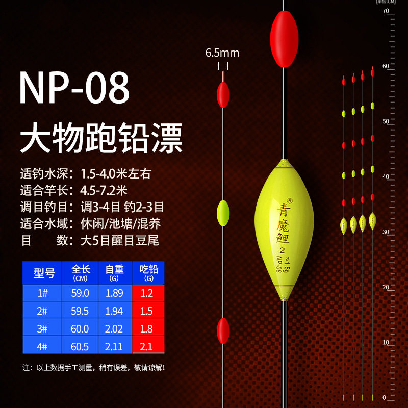 青鱼大物跑铅漂无铅自立漂醒目