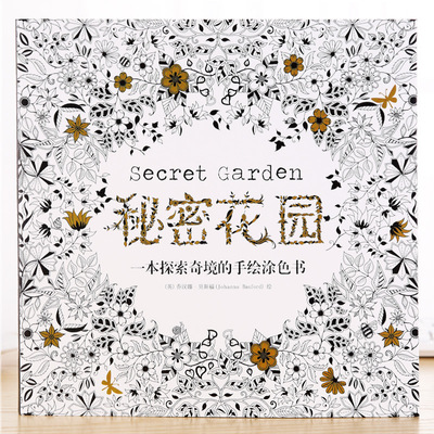 秘密花园涂色书大人成人减压填色绘画手绘儿童学生涂鸦画画本