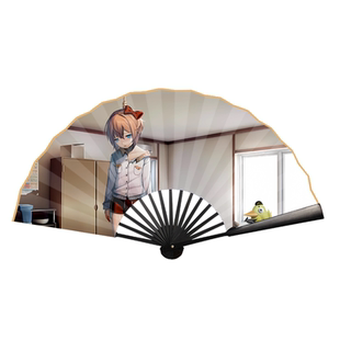 心跳文学部 夏树优里纱世里莫妮卡游戏周边10寸折扇子定制扇子