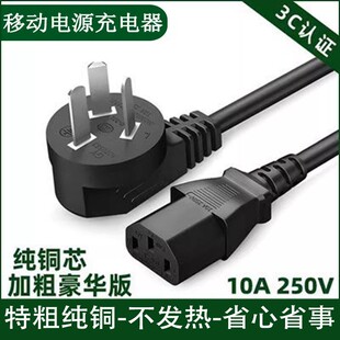 正浩户外移动电源家用充电线AC220V充电器插头纯铜电源加长线配件
