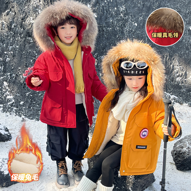 儿童外套加绒加厚派客服棉服冬装