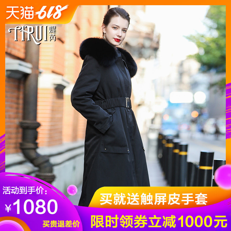 新款尼克服女派克服大衣中长款獭兔内胆狐狸毛领皮草皮毛一体韩版在类目 女装/女士精品, 皮草中 - 来自Buy2taobao.com提供专业的淘宝代购服务