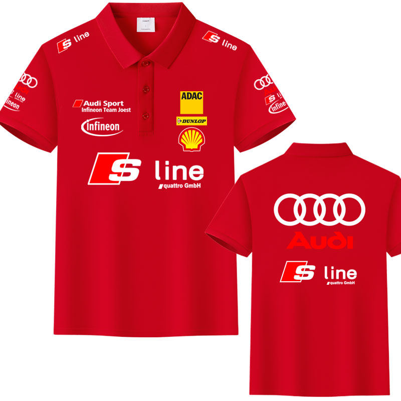 AUDI INFINEON TEAM JOEST T-SHIRT POLO SHIRT RACING SUIT MENS SHORT SLEEVE