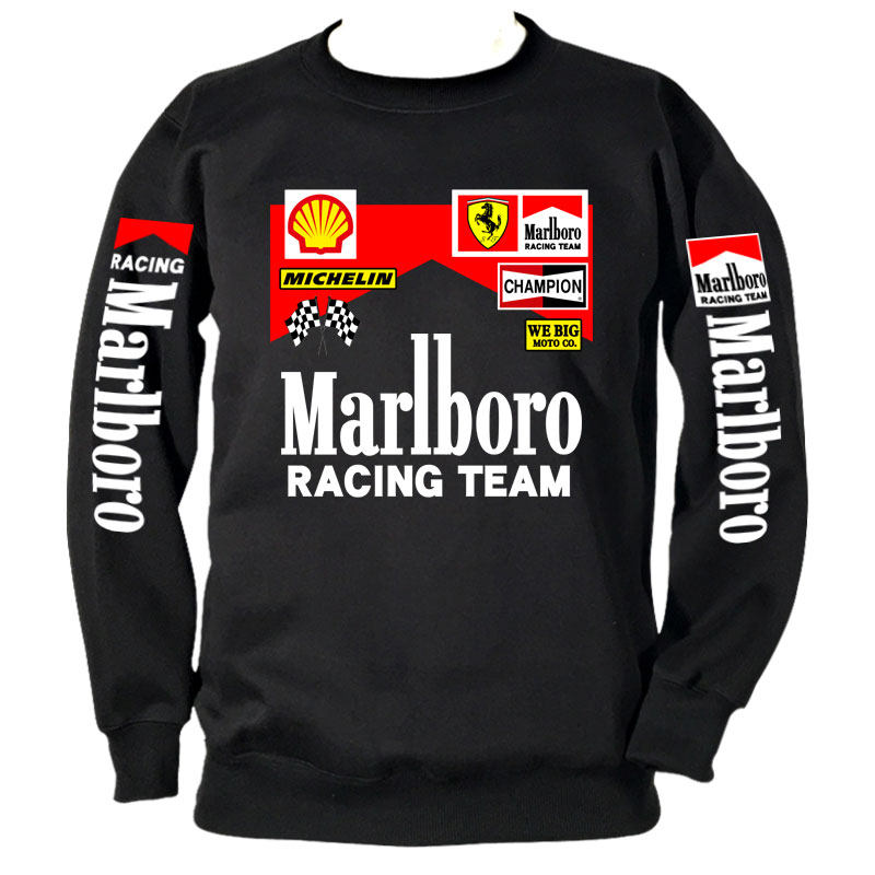 加绒圆领卫衣男F1法拉利赛车服摩托车越野厂队机车骑行服训练服