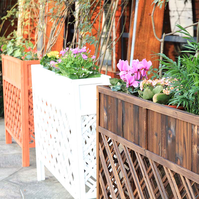 碳化防腐木网格花槽公司布展开业活动花卉展示架栅栏花架隔断花箱在类目 住宅家具, 架类, 花架/花几中 - 来自Buy2taobao.com提供专业的淘宝代购服务