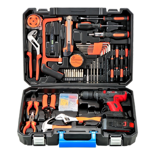 电钻工具箱电钻手多功能冲击钻组合套装手枪钻电动螺丝刀电转