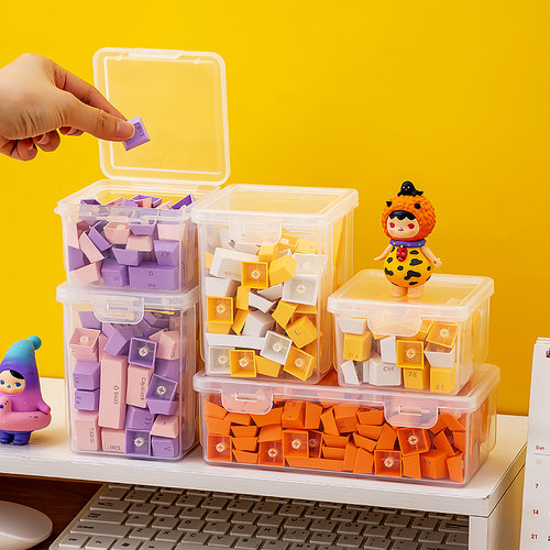 机械键盘轴体收纳罐键帽密封罐展示罐收纳盒储物罐透明防尘防水