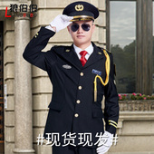 黑色翻领物业房产售楼处制服套装 新款 保安服春秋形象岗礼宾服秋装