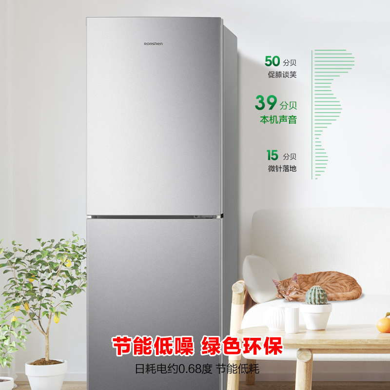 容声186L两门家用冰箱节能冷藏冷冻宿舍出租房省电节能家用小冰箱