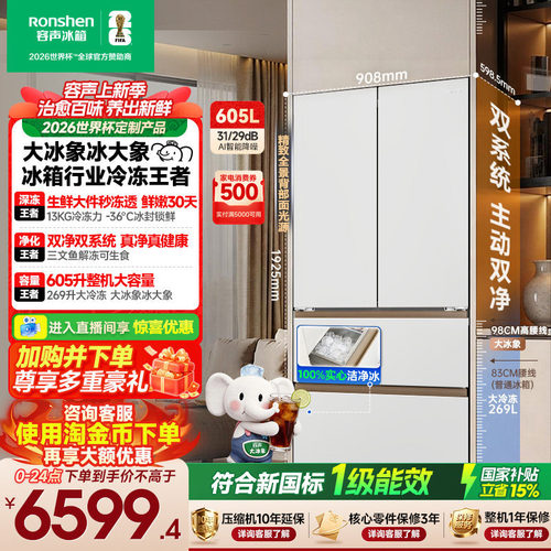 容声大冰象605冰箱行业冷冻王者