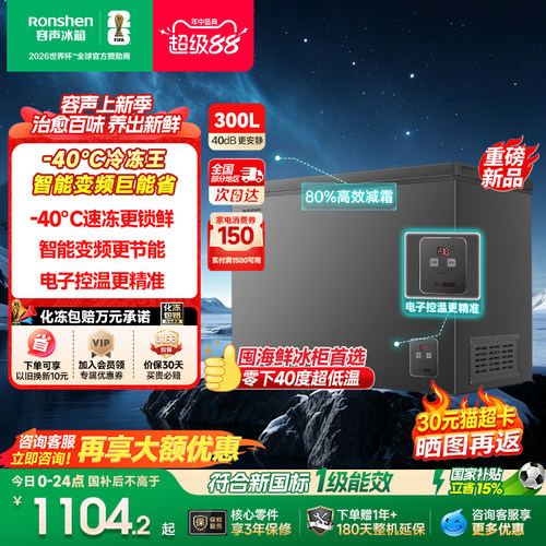 容声300升-40℃变频冷藏冷冻冰柜