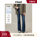 2025夏季 女小高腰微喇叭通勤裤 Eland衣恋牛仔裤 新款 莱卡面料