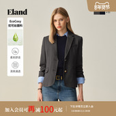 优可丝 Eland衣恋西装 女长袖 翻领通勤商务外套2025冬季 新款