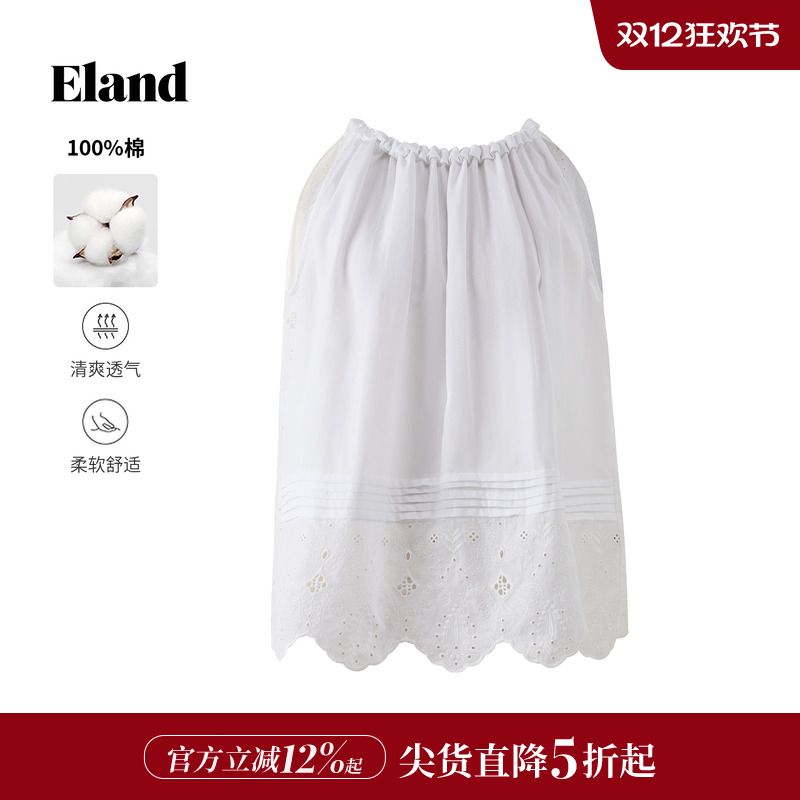 ELAND衬衫无袖棉感背心