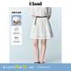 新款 Eland衣恋半身裙女甜美芭蕾风长绒棉短裙2025夏季 伞裙