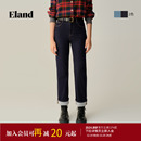 新款 Eland衣恋牛仔裤 2025冬季 休闲棉质保暖直筒裤 女基础款