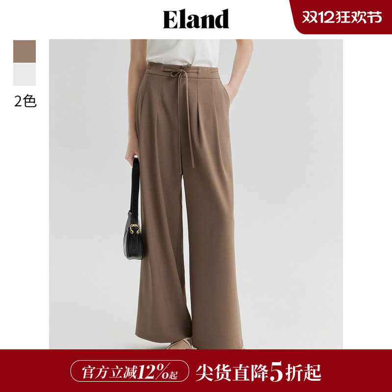 E·LAND轻薄休闲舒适透气裤子