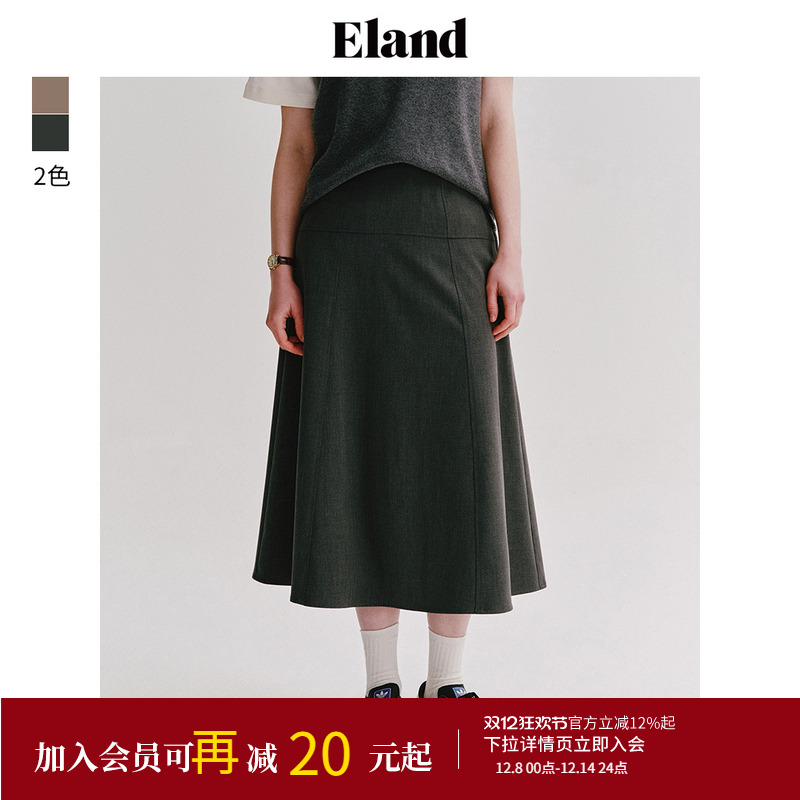 ELAND半身裙中高腰伞裙