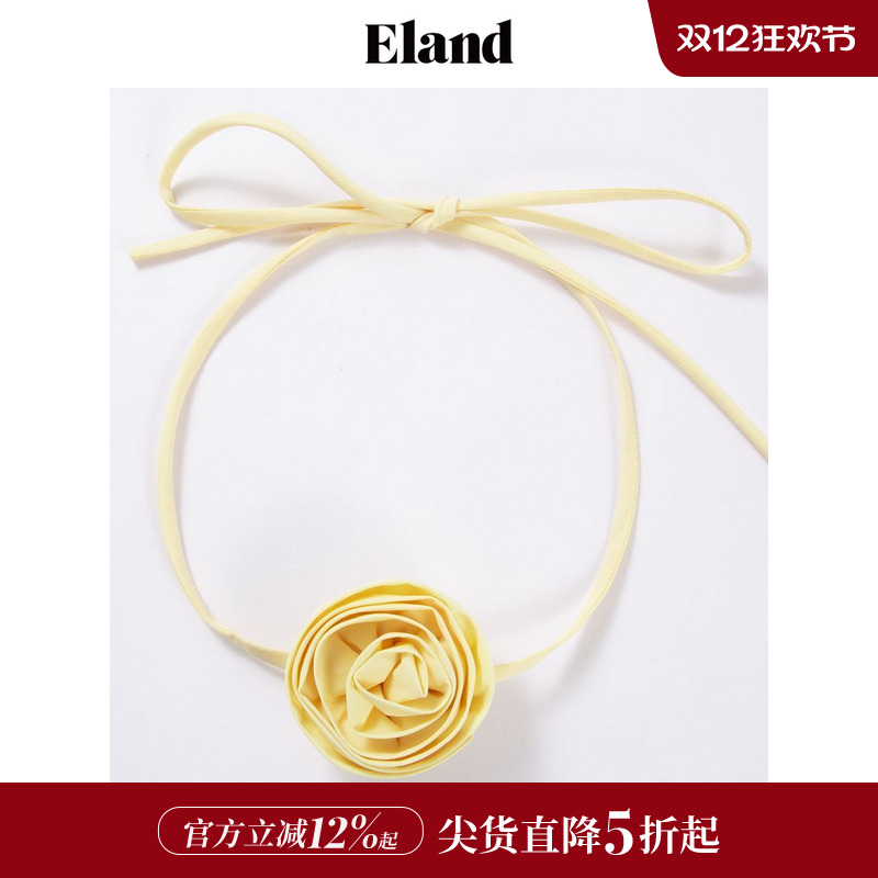 ELAND复古绑带立体大花朵