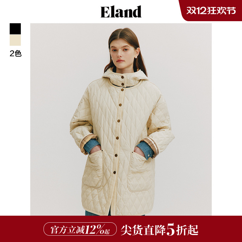 ELAND老钱风时尚宽松外套棉服