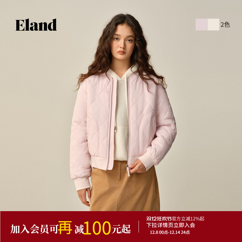 ELAND棉服短款拉链外套