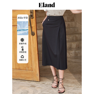 Eland衣恋半身裙女收腰防晒西装 冰氨信封裙 裙夏 零染
