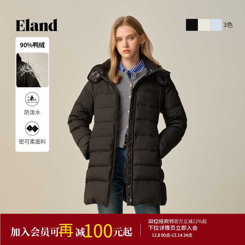 ELAND羽绒服长袖连帽外套
