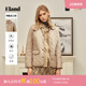 菱格棉服2025冬季 ELand衣恋翻领棉衣女长袖 新款 特氟龙三防