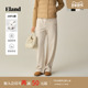 100%棉 Eland衣恋休闲裤 女微香蕉形宽松直筒卫裤 2025冬季 新款