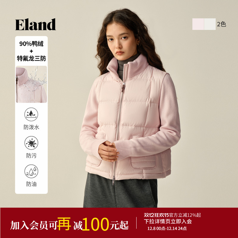 ELAND羽绒服高领短款外套