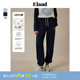 女纯色运动风显高显瘦抽绳束脚裤 Eland衣恋休闲裤 春季 100%棉