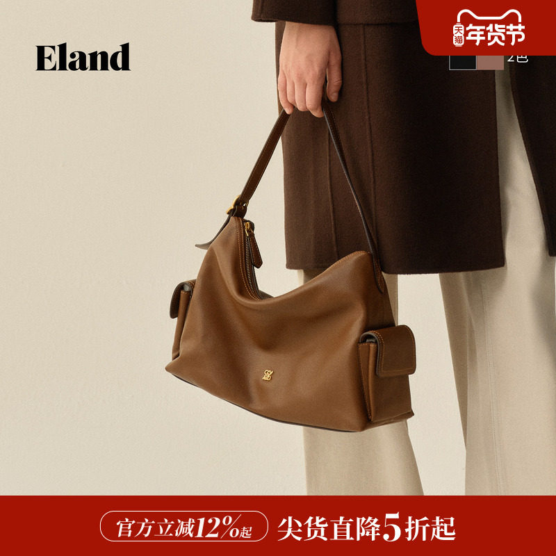 Eland衣恋女士包袋通勤上班斜挎包2025冬季新款,箱包皮具/热销女包/男包,通用款女包,淘宝优惠券,粉丝福利购,淘宝优惠卷