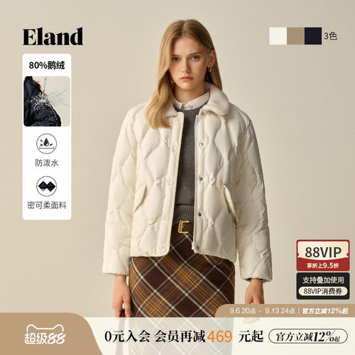 ELAND羽绒服长袖翻领外套