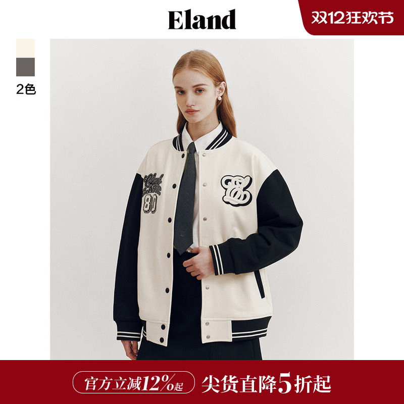 ELAND复古宽松美式外套棒球服