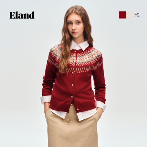 ELAND单排扣针织开衫女