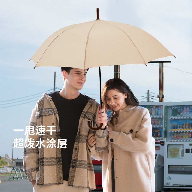 珍妮花沙漠之舟速干伞加大加固家用双人玻纤抗风男女长柄直骨雨伞