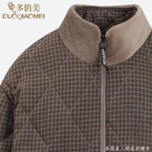 睡衣男士 冬季 加绒加厚梭织纯棉三层夹棉秋冬款 保暖棉袄家居服套装
