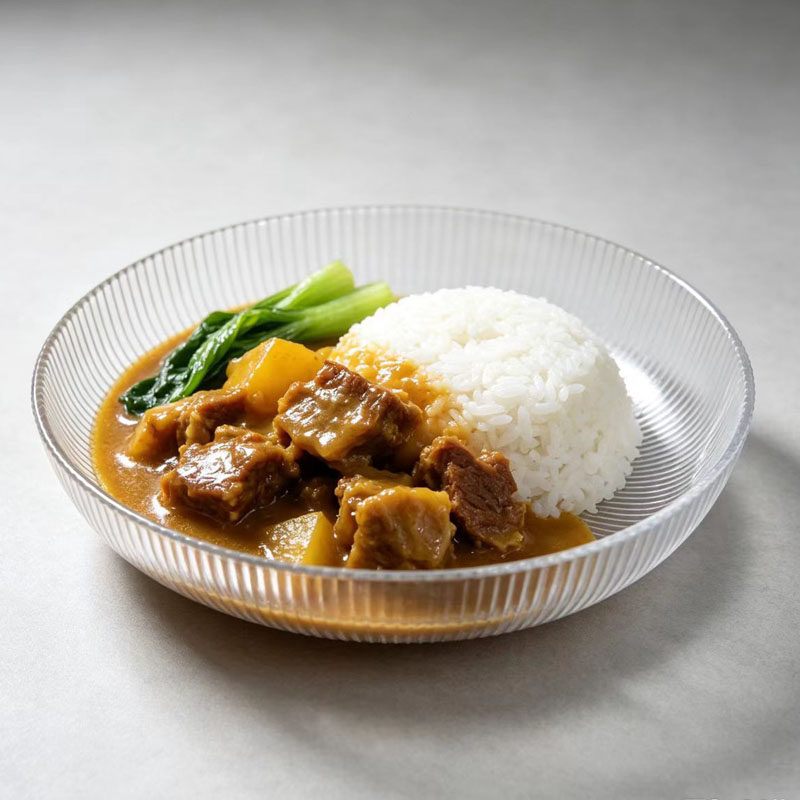 日式竖条纹玻璃盘家用菜盘沙拉碗客厅果盘耐热透明餐具深盘碟汤盘