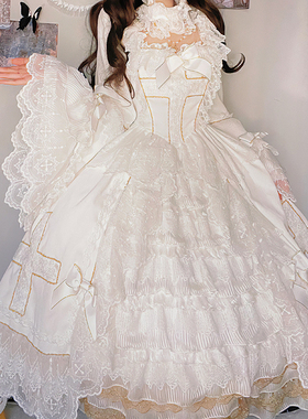 现货掉落 天使2型OP圣光 华丽lolita花嫁doll感大裙子姬袖重工裙