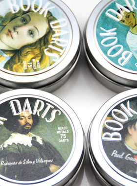 新店特惠美国bookdarts书签 艺术家系列 75枚金属创意书签礼物