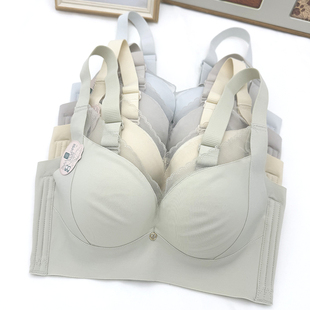 曼姿美蝶2507中厚B杯光面果冻胶内衣女无钢圈聚拢上托调整型文胸