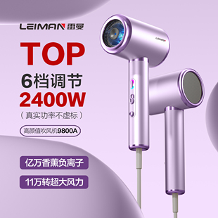 Leiman雷曼大功率电吹风机家用负离子护发理发店冷热风速干风筒