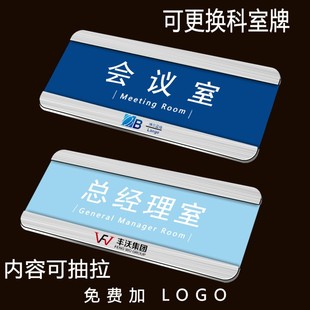 可更换科室牌办公室门牌会议室学校酒店医院标识牌定做指示牌定制