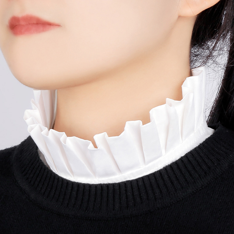配毛衣的假衣领白色假领子百褶