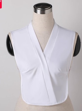 工装衬衫假领子V领内搭商务型假衣领女职业打底装饰白色汉服假领