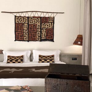 库巴古布kuba非洲刚果手工挂毯桌旗挂布古董布料壁挂艺桌布挂旗