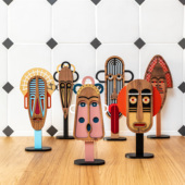 TRIBE DOLLS MASKS UMASQU 部落辣娃系列立式 摆件墙饰面具