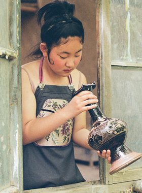 摆件pentfair西夏瓷古茶末花口